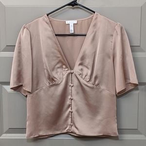 Leith Satin Button Blouse - M